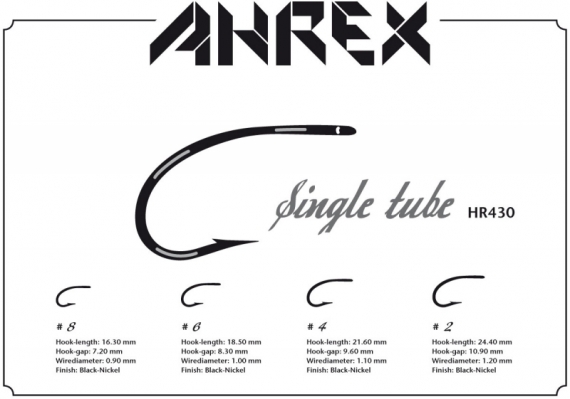 Ahrex HR430 - Tube Single #8 in de groep Haken & Terminal Tackle / Vliegvis bindmateriaal / Vliegbindmateriaal / Buishaken bij Sportfiskeprylar.se (AHR430-8)