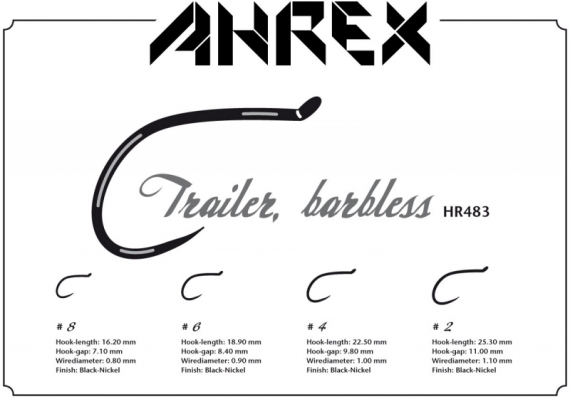 Ahrex HR483 - Trailer Hook Barbless #6 in de groep Haken & Terminal Tackle / Haken / Vliegvis bindhaken bij Sportfiskeprylar.se (AHR483-6)