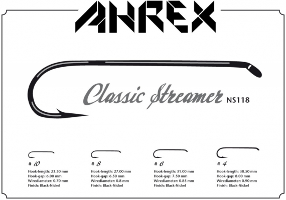 Ahrex NS118 - Classic Streamer D/E in de groep Haken & Terminal Tackle / Haken / Vliegvis bindhaken bij Sportfiskeprylar.se (ANS118-8r)