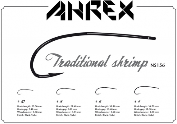 Ahrex NS156 - Traditional Shrimp in de groep Haken & Terminal Tackle / Haken / Vliegvis bindhaken bij Sportfiskeprylar.se (ANS156-8r)