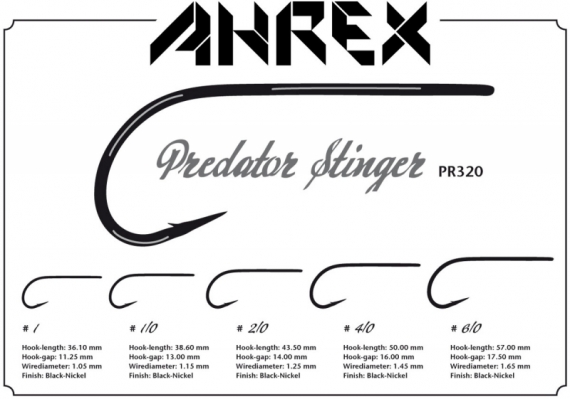 Ahrex PR320 - Predator Stinger in de groep Haken & Terminal Tackle / Haken / Vliegvis bindhaken bij Sportfiskeprylar.se (APR320-6_0r)