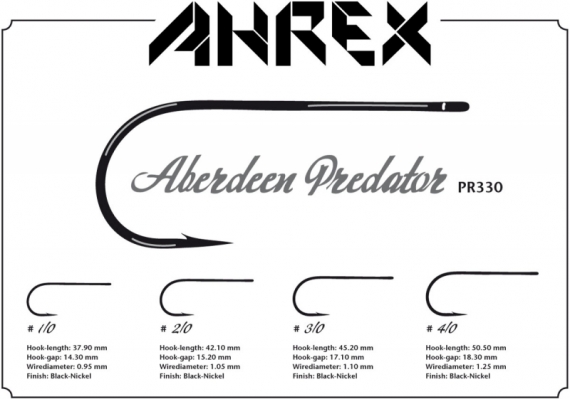 Ahrex PR330 - Aberdeen Predator #2/0 in de groep Haken & Terminal Tackle / Haken / Vliegvis bindhaken bij Sportfiskeprylar.se (APR330-2_0)
