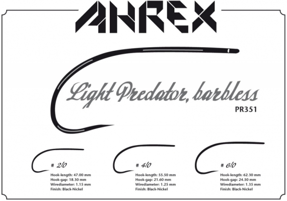 Ahrex PR351 - Light Predator, Barbless #2/0 in de groep Haken & Terminal Tackle / Haken / Vliegvis bindhaken bij Sportfiskeprylar.se (APR351-2_0)