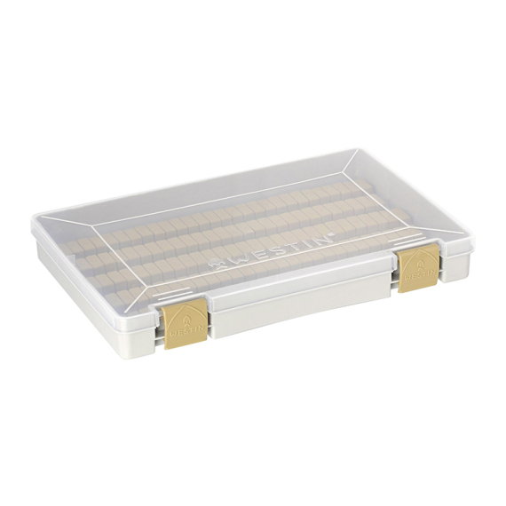 Westin W3 Jig Box (135 Slots) 27,4X18X4cm M Grey/Clear in de groep Opslag / Tackleboxen / Kunstaas dozen bij Sportfiskeprylar.se (B12-M-706)