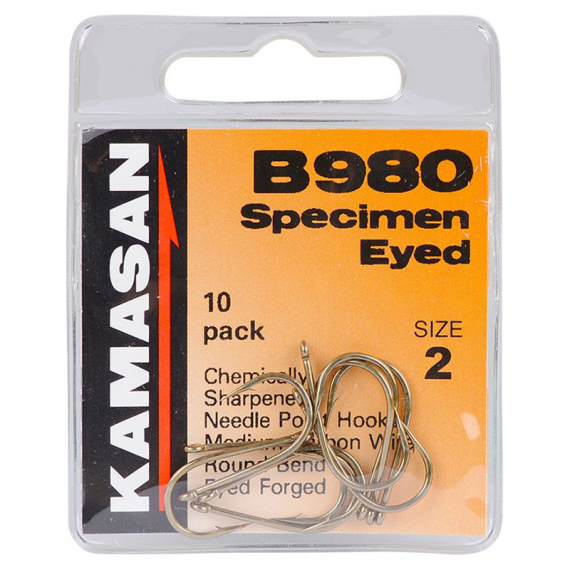 Kamasan B980 Specimen Eyed 10-pak in de groep Haken & Terminal Tackle / Haken / Specimenhaken bij Sportfiskeprylar.se (B980-000r)