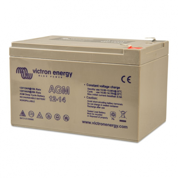 Victron Energy 12V/14Ah AGM Deep Cycle Battery in de groep Marine Elektronica & Boot / Batterijen & Opladers / Batterijen / Loodzuurbatterijen bij Sportfiskeprylar.se (BAT212120086)