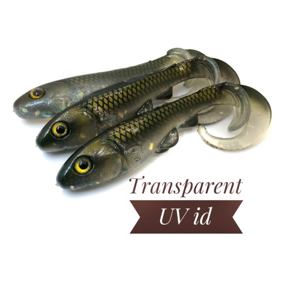 BoniBaits Happy Hybrid 24cm 57g - Transparent UV Id in de groep Kunstaas / Softbaits / Snoek Softbaits bij Sportfiskeprylar.se (BBHH12)