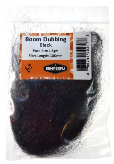Semperfli Boom Dubbing - Black in de groep Haken & Terminal Tackle / Vliegvis bindmateriaal / Vliegbindmateriaal / Dubbing bij Sportfiskeprylar.se (BBOM100BLKr)