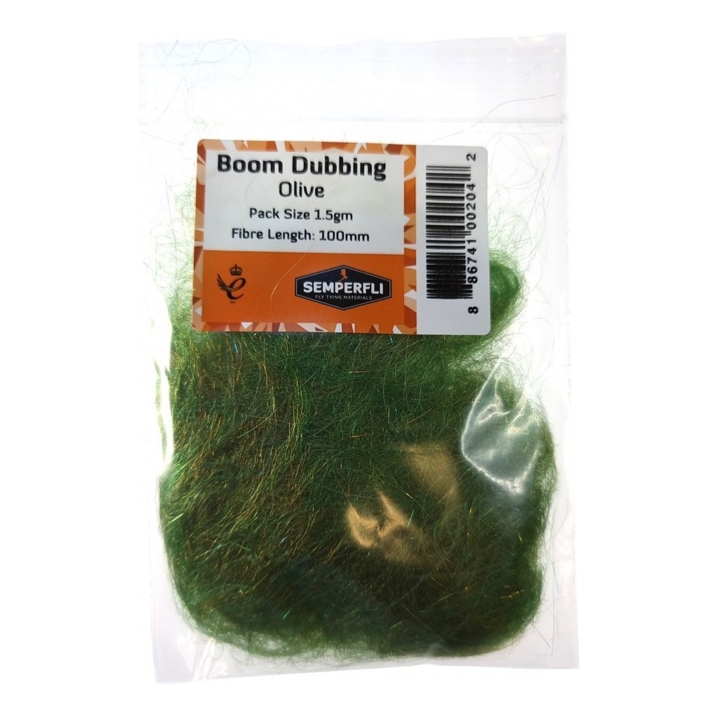 Semperfli Boom Dubbing - Olive in de groep Haken & Terminal Tackle / Vliegvis bindmateriaal / Vliegbindmateriaal / Dubbing bij Sportfiskeprylar.se (BBOM100OLV)