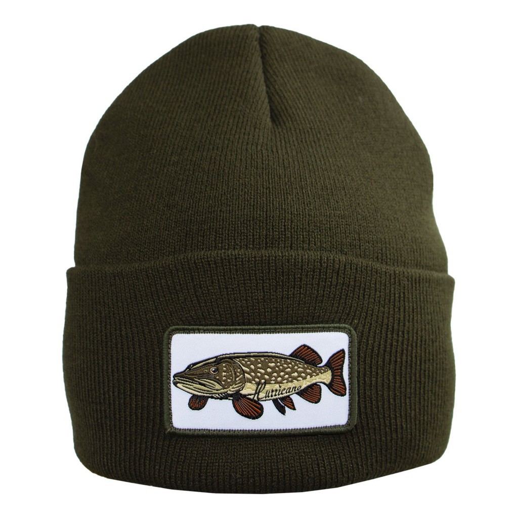 Hurricane Beanie Pike Patch Green in de groep Kleding & Schoenen / Petten, mutsen en overig / Mutsen & Hoeden bij Sportfiskeprylar.se (BEA01)