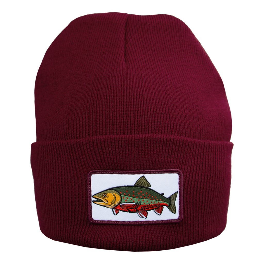 Hurricane Beanie Char Patch Red in de groep Kleding & Schoenen / Petten, mutsen en overig / Mutsen & Hoeden bij Sportfiskeprylar.se (BEA02)