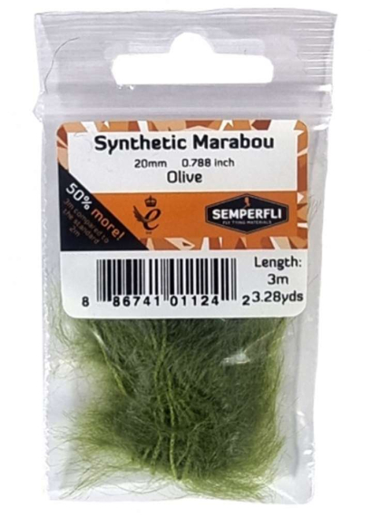 Semperfli Synthetic Marabou 20mm in de groep Haken & Terminal Tackle / Vliegvis bindmateriaal / Vliegbindmateriaal / Andere synthetische materialen bij Sportfiskeprylar.se (BMAR000BLKr)