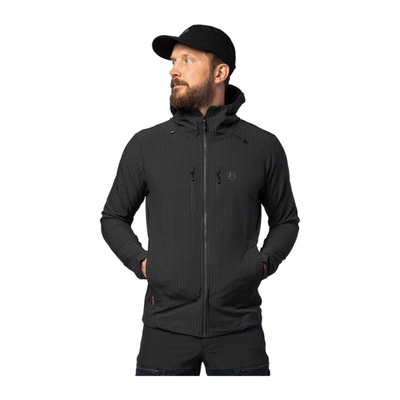 Beyond Nordic BN106 M\'s Tech Fleece Hoodie Off Black in de groep Kleding & Schoenen / Kleding / Truien / Fleecetruien bij Sportfiskeprylar.se (BN106-M-BLACK-Lr)