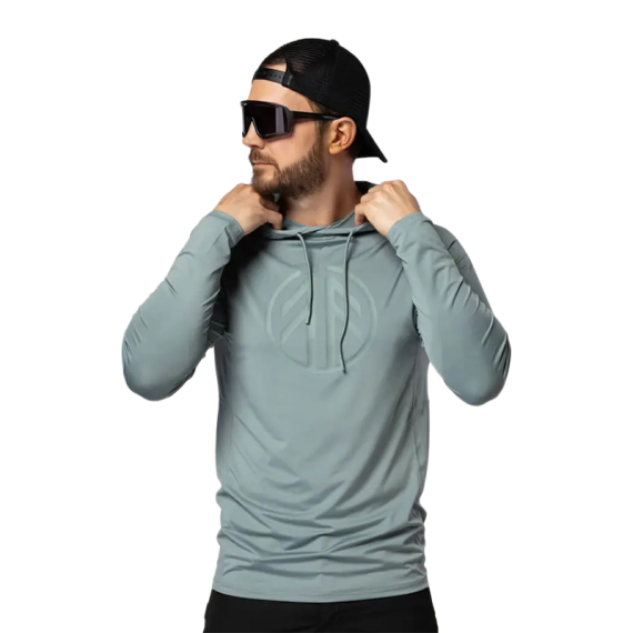 Beyond Nordic BN220 M\'s LS Sunblock Hoodie Green Milieu in de groep Kleding & Schoenen / Kleding / Truien / Hoodies bij Sportfiskeprylar.se (BN220-M-GREEN-Lr)