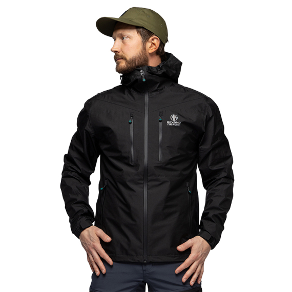 Beyond Nordic BN301 v2 M\'s 3L Lightweight Shell Jacket Onyx Black in de groep Kleding & Schoenen / Kleding / Jassen / Shell jassen bij Sportfiskeprylar.se (BN301-V2-M-BLACK-Lr)