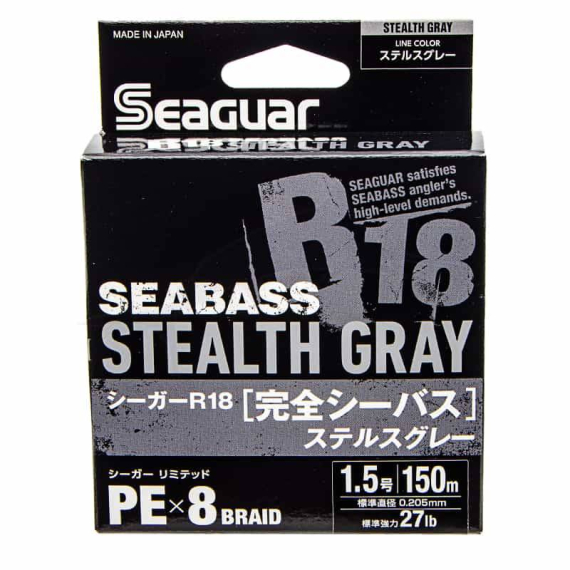 Seaguar R18 Kanzen Seabass 150m Stealth Grey in de groep Lijnen / Gevlochten Lijnen bij Sportfiskeprylar.se (BOB-00-SEAGUAR-00-0055r)