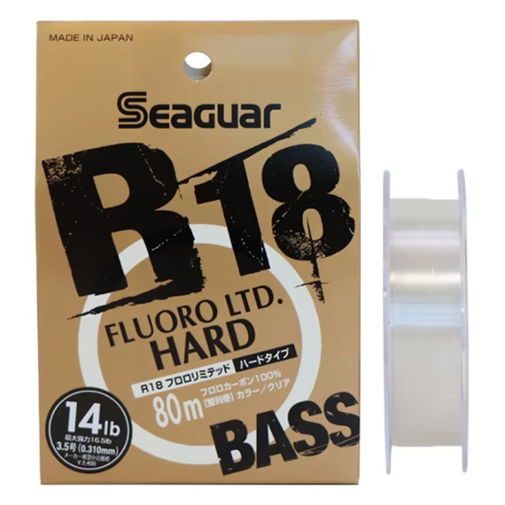 Seaguar R18 Fluoro LTD Hard Bass 80m in de groep Lijnen / Fluorcarbon Lines bij Sportfiskeprylar.se (BOB-00-SEAGUAR-0140r)