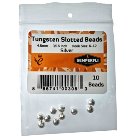 Semperfli Tungsten Slotted Beads 1,5mm - Silver in de groep Haken & Terminal Tackle / Vliegvis bindmateriaal / Vliegbindmateriaal / Cones bij Sportfiskeprylar.se (BTBD015SLV)