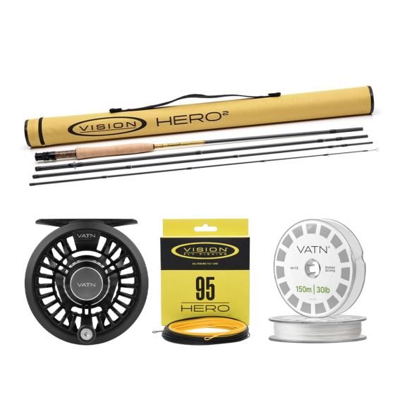 Vision HERO² 95 Flugset 9\' - #5 in de groep Combo\'s / Vliegvis kits / Eenhandige vliegvissets bij Sportfiskeprylar.se (BUNDLEVHII49052026HERO95)