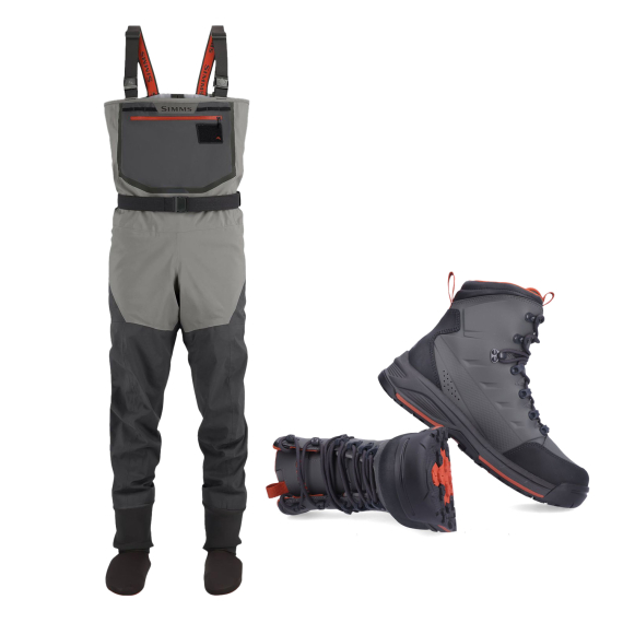 Simms Freestone Wader Combo with Freestone Boots - Smoke in de groep Kleding & Schoenen / Waadpakken en waaduitrusting / Waadpak sets bij Sportfiskeprylar.se (BUNDLE_13612-040-20)