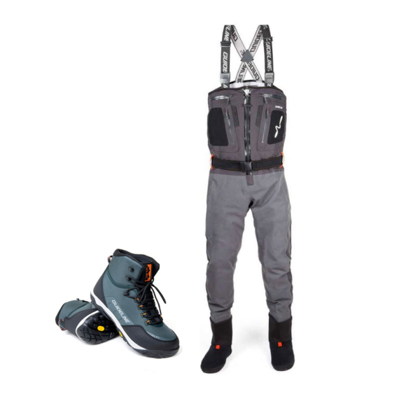 Guideline Alta Sonic T-Zip ULBC Wader Combo Vibram in de groep Kleding & Schoenen / Waadpakken en waaduitrusting / Waadpak sets bij Sportfiskeprylar.se (BUNDLE_GL50710)