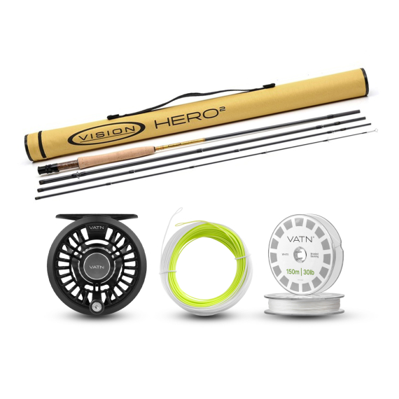 Vision Trout HERO² Allround Taper+ Flugset - 9\'6\'\' #7 in de groep Combo\'s / Vliegvis kits / Eenhandige vliegvissets bij Sportfiskeprylar.se (BUNDLE_VHII4967_2026_ART)