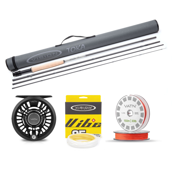 Vision Toka / Vibe 85+ Flugset - 9\' #5 in de groep Combo\'s / Vliegvis kits / Eenhandige vliegvissets bij Sportfiskeprylar.se (BUNDLE_VTO4905_V85)