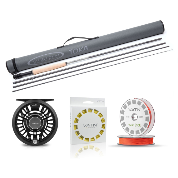 Vision Toka / VATN Dry Fly Flugset 9\' #6 in de groep Combo\'s / Vliegvis kits / Eenhandige vliegvissets bij Sportfiskeprylar.se (BUNDLE_VTO4906-DRY)