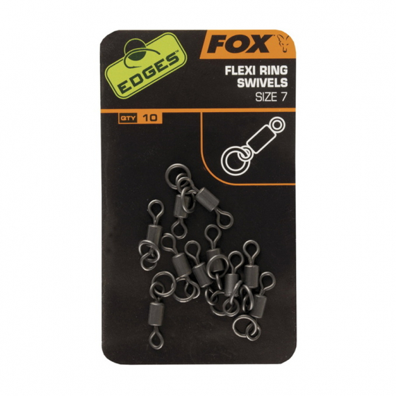 Fox Edges Flexi Ring Swivel Size 7 10pcs in de groep Haken & Terminal Tackle / Rig Accessoires / Rig-ringen bij Sportfiskeprylar.se (CAC528)