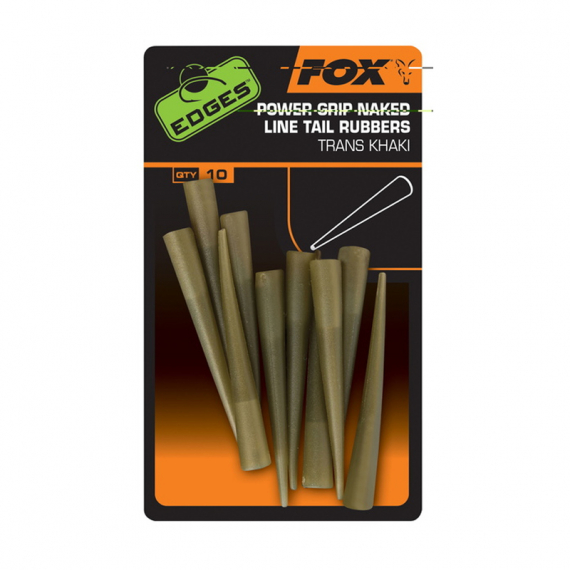 Fox Power Grip Naked Line Tail Rubbers Size 7, 10pcs in de groep Haken & Terminal Tackle / Rig Accessoires / Krimpkous en mouwen bij Sportfiskeprylar.se (CAC686)