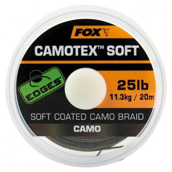Fox Camotex Soft 20m in de groep Haken & Terminal Tackle / Voor zeevissen en materiaal voor onderlijnen / Onderlijnmateriaal / Gevlochten onderlijnmateriaal bij Sportfiskeprylar.se (CAC735r)