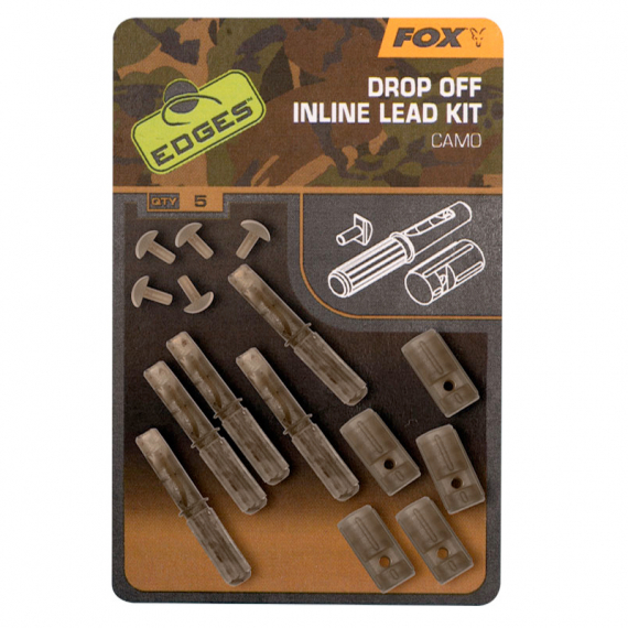 Fox Edges Camo Inline Lead Drop Off Kits 5pcs in de groep Haken & Terminal Tackle / Rig Accessoires / Loop clips bij Sportfiskeprylar.se (CAC782)
