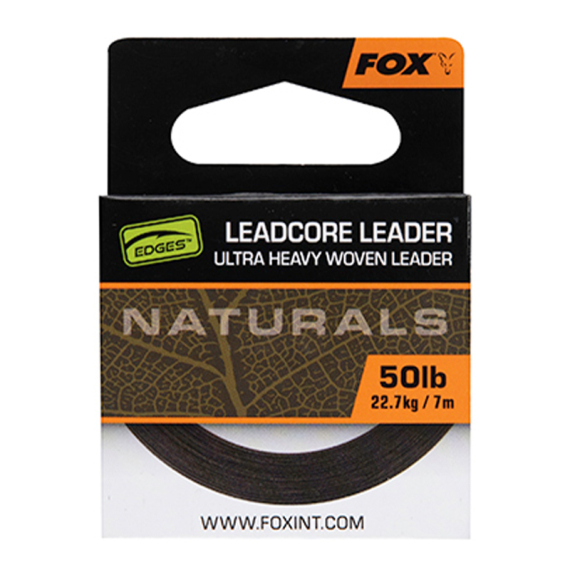 Fox Edges Naturals Leadcore Leader in de groep Haken & Terminal Tackle / Voor zeevissen en materiaal voor onderlijnen / Onderlijnmateriaal / Leadcore bij Sportfiskeprylar.se (CAC821r)