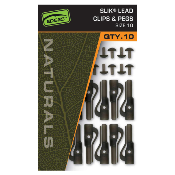 Fox Naturals Slik Lead Clip & Pegs - Size 10 in de groep Haken & Terminal Tackle / Rig Accessoires / Andere rig-accessoires bij Sportfiskeprylar.se (CAC831)
