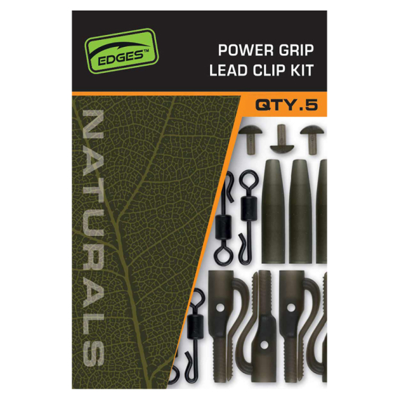 Fox Edges Naturals Power Grip Lead Clip Kit in de groep Haken & Terminal Tackle / Rig Accessoires / Loop clips bij Sportfiskeprylar.se (CAC843)