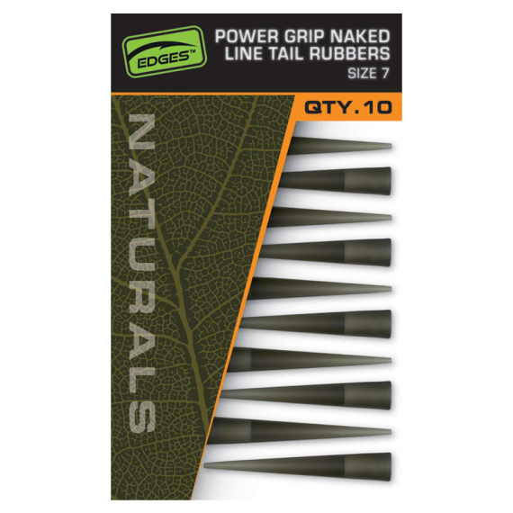 Fox Edges Naturals Power Grip Naked Line Tail Rubbers - size 7x10 in de groep Haken & Terminal Tackle / Rig Accessoires / Krimpkous en mouwen bij Sportfiskeprylar.se (CAC844)