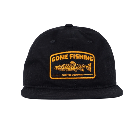 SQRTN Trout 6-Panel Cap, Black in de groep bij Sportfiskeprylar.se (CAP-419-OSFA)