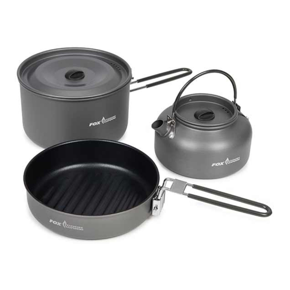 Fox Cookware 3 piece Cook Set in de groep Outdoor / Camping Keuken & Keukengerei / Kampeerkachels en Branders bij Sportfiskeprylar.se (CCW036)