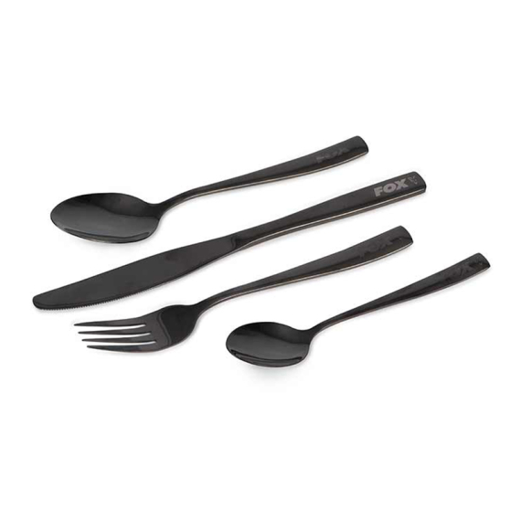 Fox Cookware Black Stainless Cutlery Set in de groep Outdoor / Camping Keuken & Keukengerei / Kampeerkachels en Branders bij Sportfiskeprylar.se (CCW041)