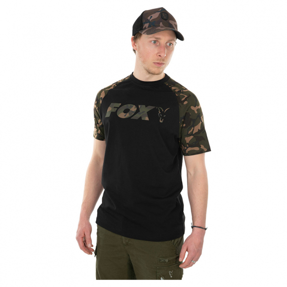 Fox Black/Camo Raglan T-Shirt in de groep Kleding & Schoenen / Kleding / T-shirts bij Sportfiskeprylar.se (CFX104r)