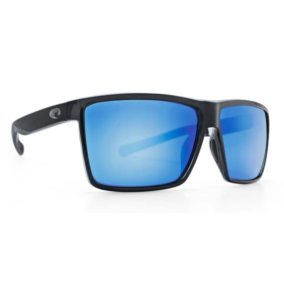Costa Rincon Shiny Black (Glas) - Blue Mirror 580G in de groep Kleding & Schoenen / Brillen / Gepolariseerde zonnebrillen bij Sportfiskeprylar.se (CO-RIN11-OBMGLP)