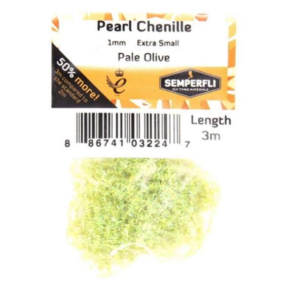 Semperfli Pearl Chenille 1mm - Pale Olive in de groep Haken & Terminal Tackle / Vliegvis bindmateriaal / Vliegbindmateriaal / Garen & Chenille bij Sportfiskeprylar.se (CPSC001POL)