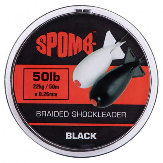 Spomb Braided Leader 22kg/50lb 50m Black in de groep Vismethoden bij Sportfiskeprylar.se (DBL002)