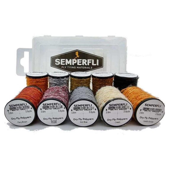 Semperfli Dry Fly Polyyarn Collections General Dry Fly Collection in de groep Haken & Terminal Tackle / Vliegvis bindmateriaal / Vliegbindmateriaal / Garen & Chenille bij Sportfiskeprylar.se (DDFPBOXDRY)