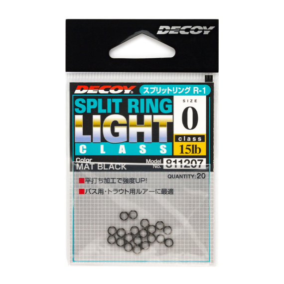 Decoy R-1 Split Ring Light Class Black in de groep Haken & Terminal Tackle / Stingers & Stinger-accessoires / Stinger-accessoires bij Sportfiskeprylar.se (DR10r)