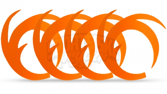 Dragon Tails XL 4-pak, Fluo Orange in de groep Haken & Terminal Tackle / Vliegvis bindmateriaal / Vliegbindmateriaal / Staarten bij Sportfiskeprylar.se (F-DT4100)