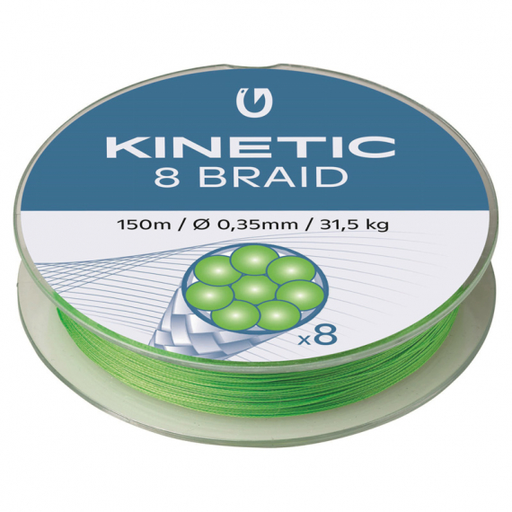 Kinetic 8 Braid 150m Fluo Green in de groep Lijnen / Gevlochten Lijnen bij Sportfiskeprylar.se (F500-023r)