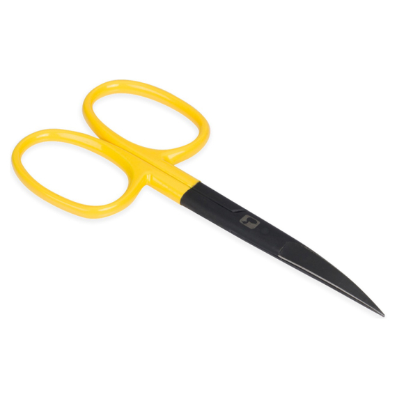 Loon Ergo Curved Hair Scissors - Yellow in de groep Gereedschappen en accessoires / Tangen & Scharen / Lijnknippers & Scharen bij Sportfiskeprylar.se (F6960)