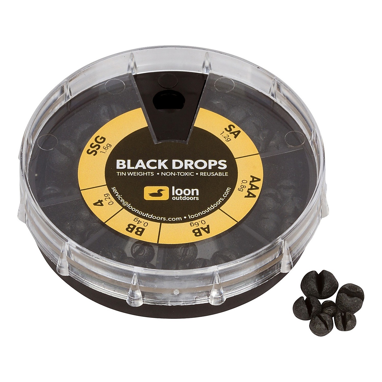 Loon Black/Camo Drop 6 Division Black Drop in de groep Haken & Terminal Tackle / Lood en gewichten / Lead & Split Shots bij Sportfiskeprylar.se (F7130)