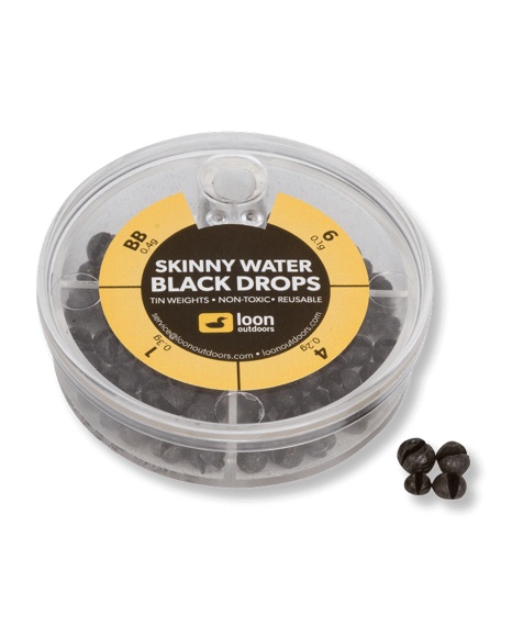 Loon Black Drop - 4 Division - Black Skinny Water in de groep Haken & Terminal Tackle / Lood en gewichten / Lead & Split Shots bij Sportfiskeprylar.se (F7133)